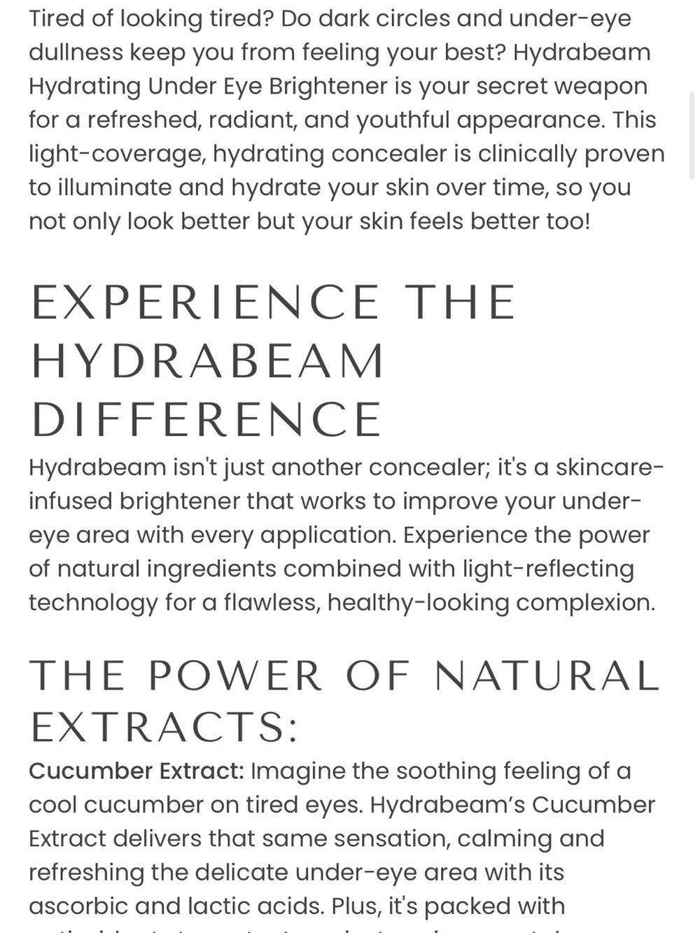 Saie Hydrobeam Under Eye Brightener Concealer HB One BNIB
